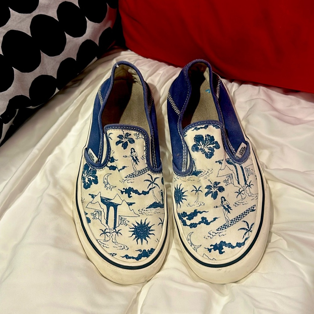 Vans-Blue Tropical Classic Slip-On